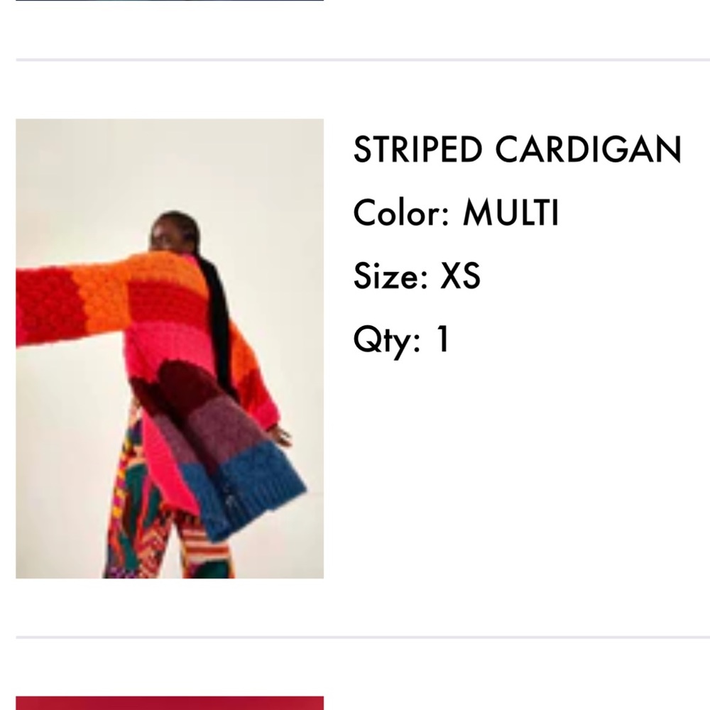Farm Rio Striped Cardigan - Multicolored - Picture 8 of 8